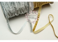 Glitter RIBBON, 3/8 inch (1cm wide), 2 meters length